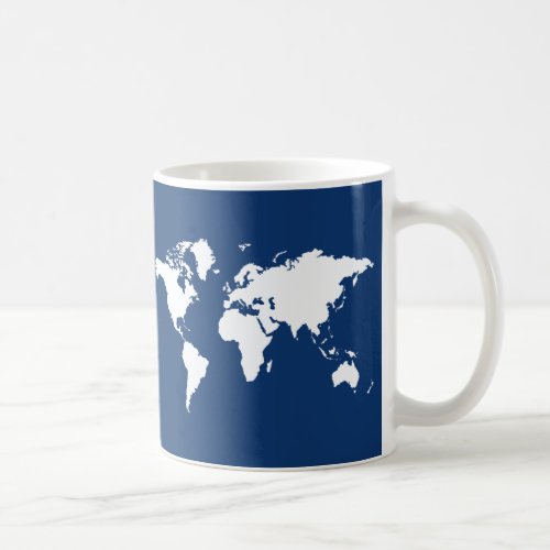 Navy Elegant World Coffee Mug