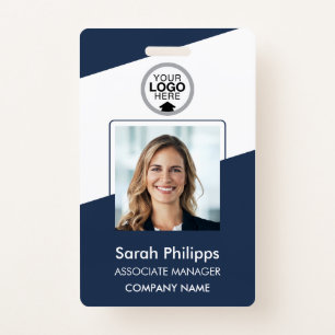 Navy   Employee Photo ID Company Security Badge