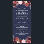 Navy Fall Marsala Blush Peony Wedding Menu Cards<br><div class="desc">Navy Fall Marsala Blush Peony Wedding Menu Cards - feature a navy blue background with various peonies,  roses,  and other floral elements in shades of Marsala,  burgundy,  blue pink,  gray and more. See the matching collection on this page to complete the look for your event.</div>