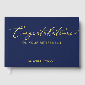 Navy Farewell Retirement Party Leaving Party  Foil Guest Book