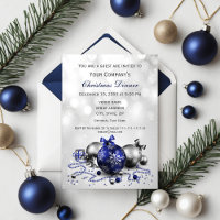 navy Festive Corporate Christmas party Invite