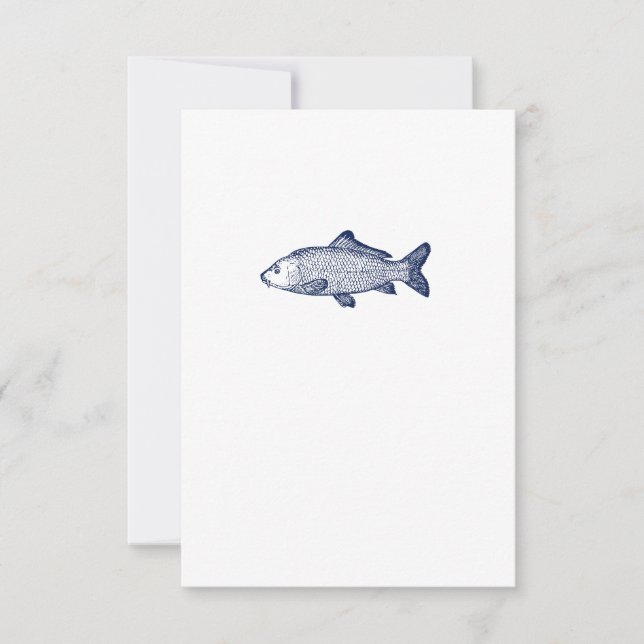 Navy Fish Thank You Card (Front)