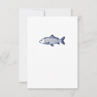 Navy Fish Thank You Card