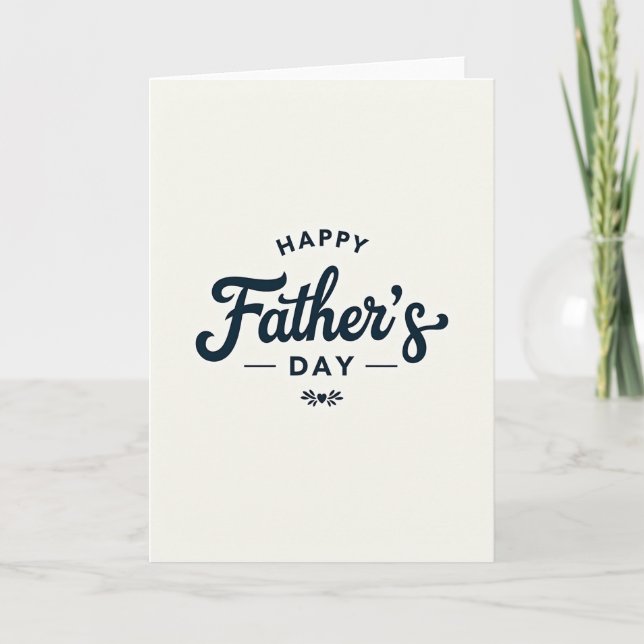 Navy Floral Fathers Day Card (Front)