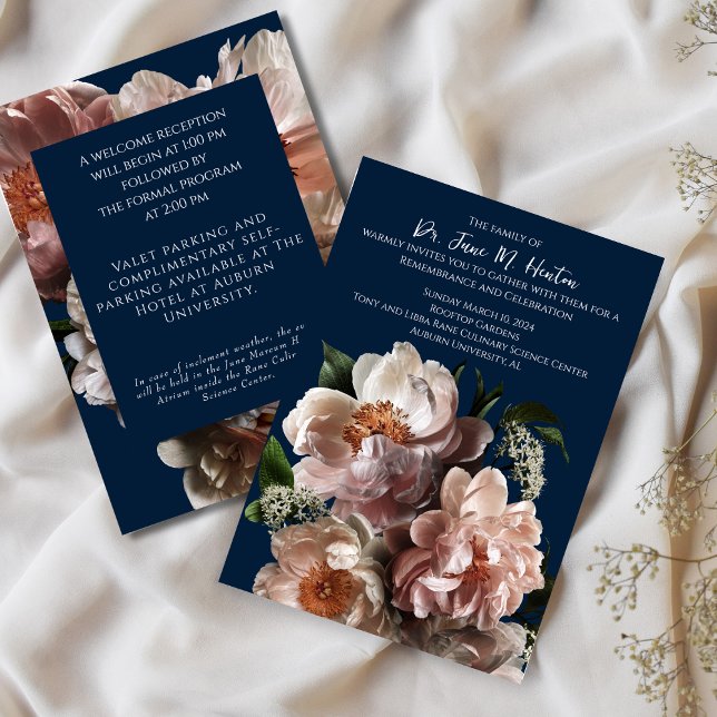 Navy Floral Funeral Memorial Announcement 011124C (Creator Uploaded)