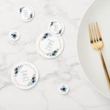 Navy Flowers, Blue Flowers, Greenery, Baby Shower