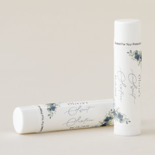 Navy Flowers, Blue Flowers, Greenery, Sweet 16 Lip Balm