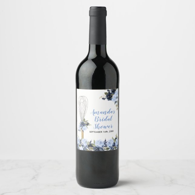 Navy Flowers Soon to be Whisked Away Wine Label (Front)