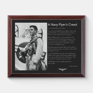 Navy Flyer's Creed Award Plaque