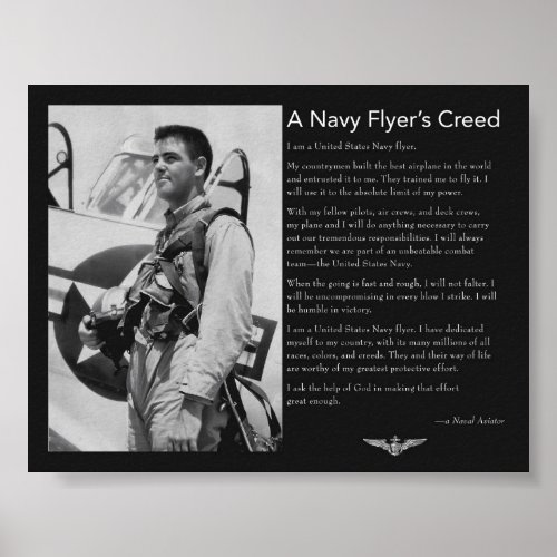 Navy Flyers Creed Poster