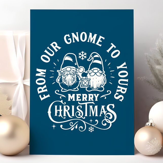 Navy From Our Gnome To Yours Merry Christmas Holiday Card (Creator Uploaded)