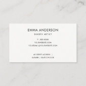 NAVY FRUIT FLORAL CAKE PATISSERIE CUPCAKE BAKERY BUSINESS CARD (Back)