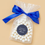Navy Funny Retire Mints Retirement Party Favor Classic Round Sticker<br><div class="desc">A funny play on words party favor sticker for a retirement party, this design is used on packaged candy mints. The text template includes the Guest of Honor's name and the words "Retire Mints". A cute, tongue-in-cheek idea for fun party favors at your celebration, you can put the stickers on...</div>