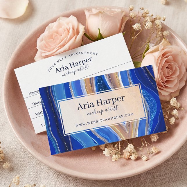 Navy Geode Agate Makeup Artist Gift Certificate (Navy Geode Agate Makeup Artist Gift Certificate)