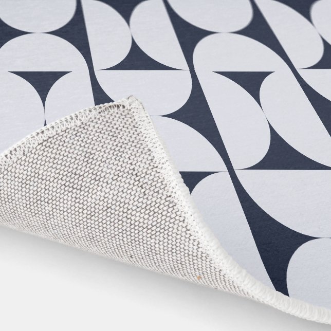 Navy Geometric Arch Pattern Area Rug – Mod Decor (Indoor)