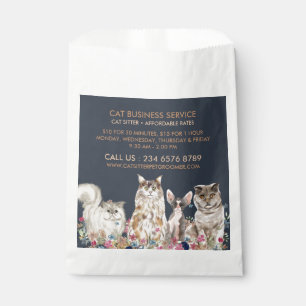 Navy Gift Cat Sitter Service Pet Groomer Favor Bag