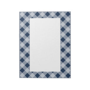 Navy Gingham Notepad