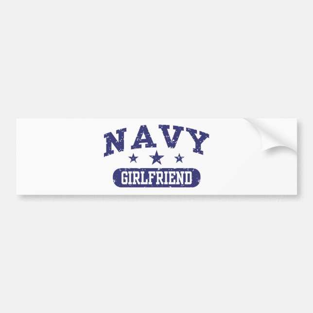 Navy Girlfriend Bumper Sticker (Front)