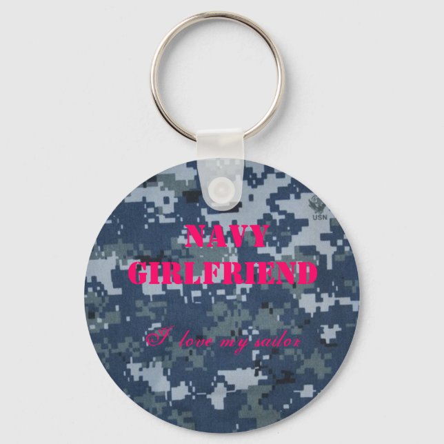 Navy Girlfriend, I  love my sailor Keychain (Front)