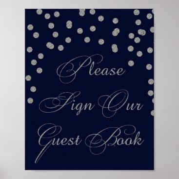 Navy Glitter Please sign our guest book Sign