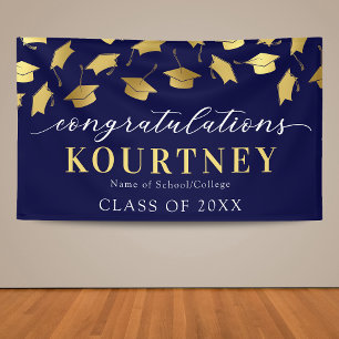 Navy & Gold 2026 Graduation Banner