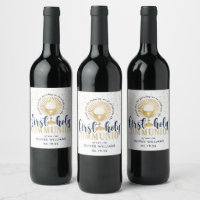 Navy & Gold Boy First Holy Communion Thank You