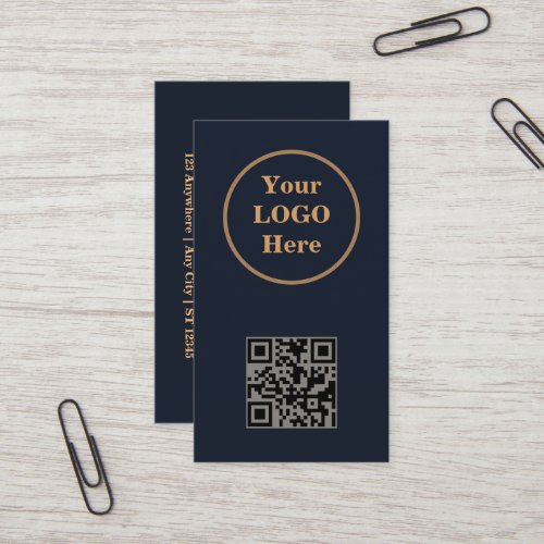 Navy  Gold Business Card