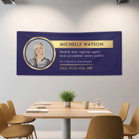 Navy & Gold Corporate Business Advertising Photo