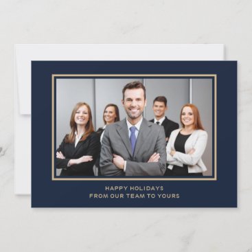 Navy Gold Corporate Business Photo holiday