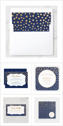 Navy gold dot collection