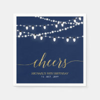 Navy & Gold | Elegant Lights Adult Birthday Party