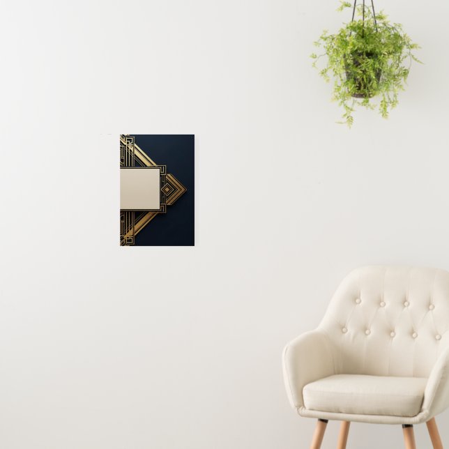 Navy & Gold Foam Board (In Situ (Wall))