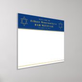 Navy, Gold FOIL Bar Mitzvah Sign-In Poster (Laydown)
