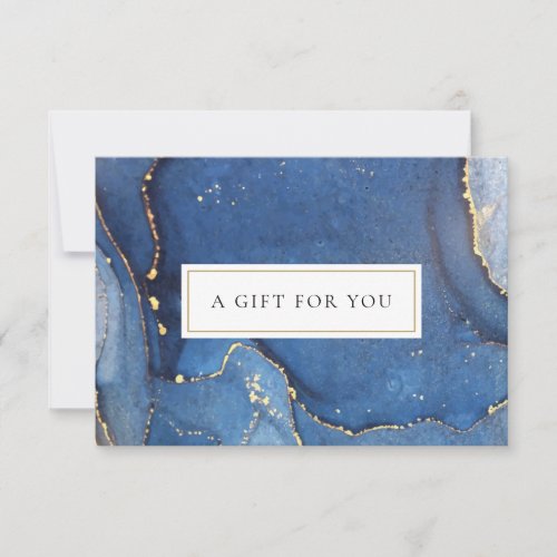 Navy Gold Glitter Agate Marble Gift Certificate
