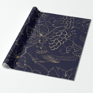 Solid color grape vine dark green wrapping paper, Zazzle in 2023