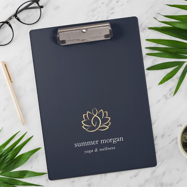 Navy & Gold Lotus Logo Clipboard (Creator Uploaded)