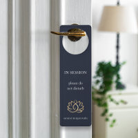 Navy & Gold Lotus Logo