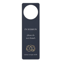 Navy & Gold Lotus Logo Door Hanger Navy & Gold Lotus Logo Door Hanger