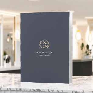 Navy & Gold Lotus Logo Pocket Folder