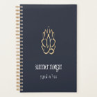 Navy & Gold Lotus Logo | Yoga Wellness Meditation