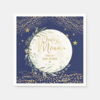 Navy Gold Moon & Stars Greenery Baby Shower