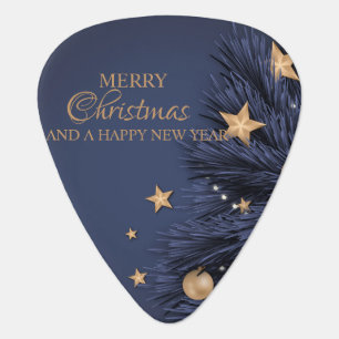 Navy Gold Simple Christmas Day Best Standard Guitar Pick