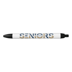 Navy & Gold Two-Color Seniors Sliced Letters Pen