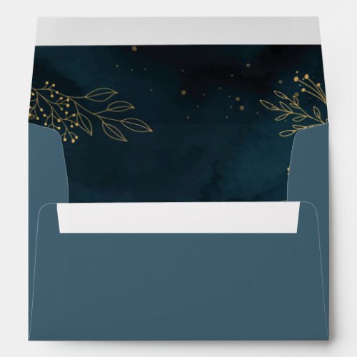 Navy Gold Wedding Stationery Template Envelope