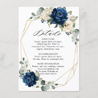 Navy Gold White Champagne Ivory Geometric Details