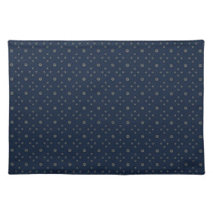 Navy   Golden Zinnia Sun Cloth Placemat