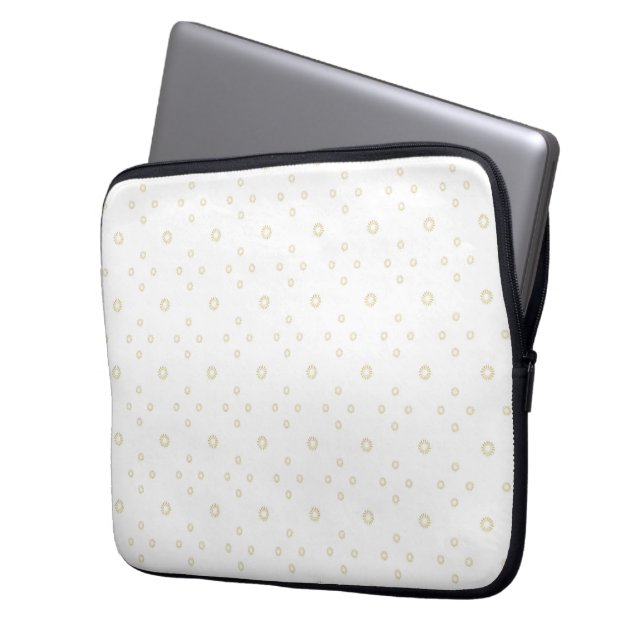 Navy | Golden Zinnia Sun Laptop Sleeve (Front Left)