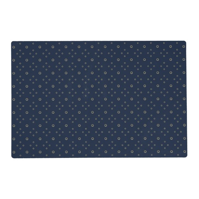 Navy | Golden Zinnia Sun Placemat (Front)