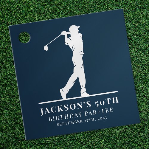 Navy Golf Themed Birthday Par_tee  Favor Tags