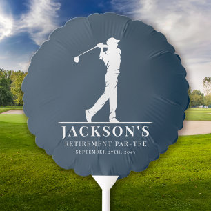 Navy Golf Themed Retirement Par-tee Balloon